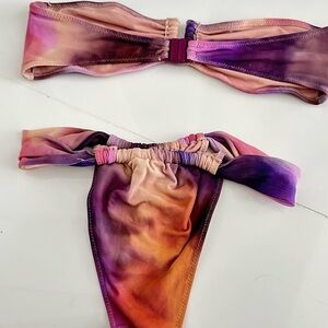 ZARA Multicolor Tie-Dye Bikini Set